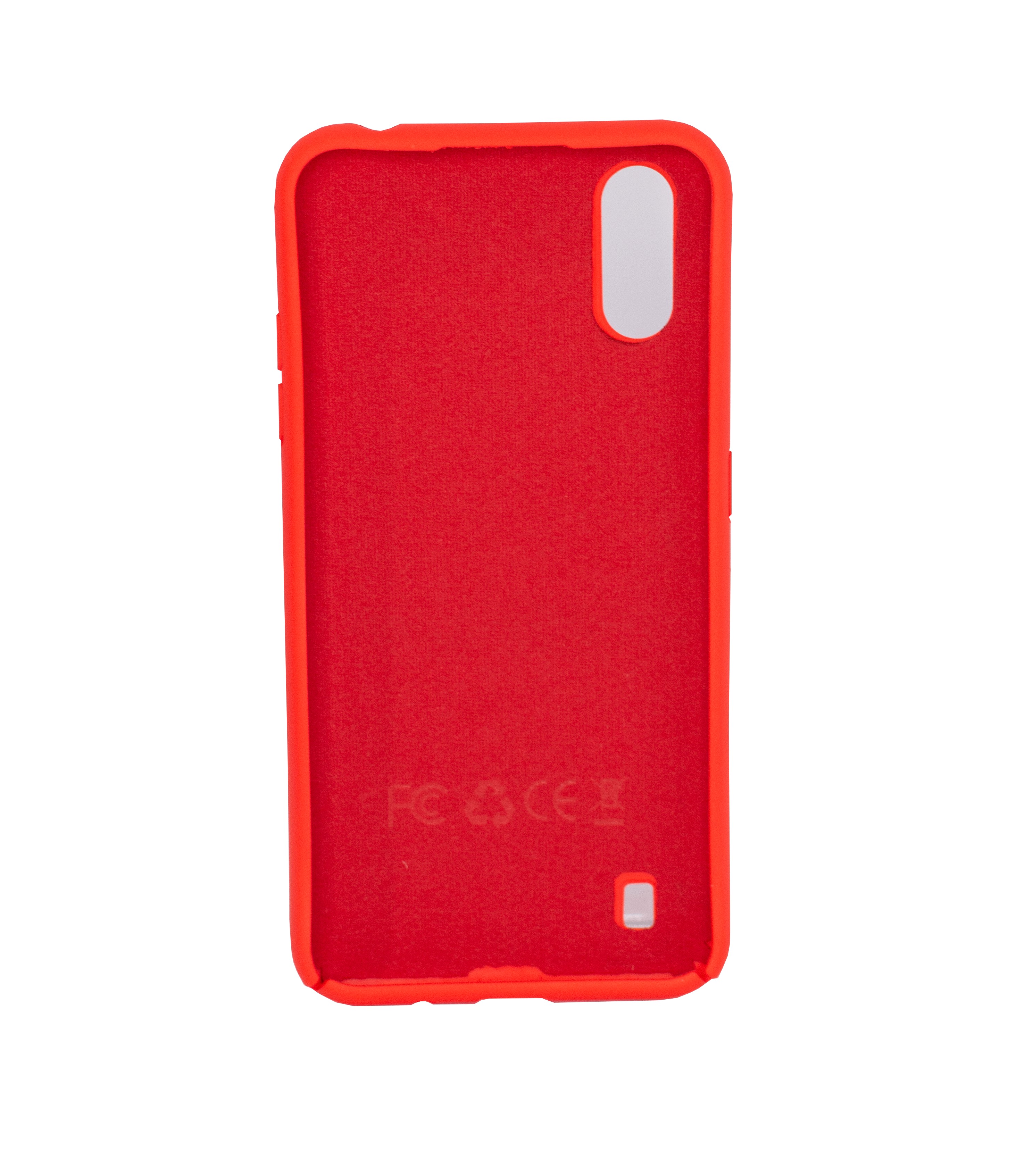 Protectores para celular  para Samsung  A01 Funda de silicona con felpa Rojo